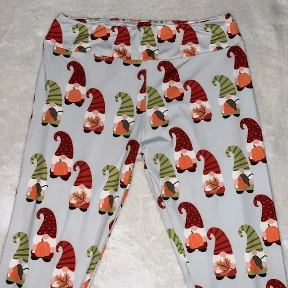 🍁🎃🍂 FALL GNOME PUMPKIN LEAVES LEGGINGS Women’s TC Tall & Curvy 14-22 XXL 1X 2X - Picture 12 of 14